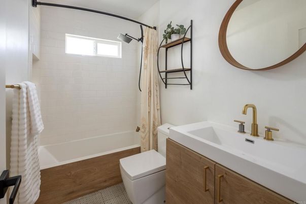 Bathroom, Interior, Wood Texture Flooring