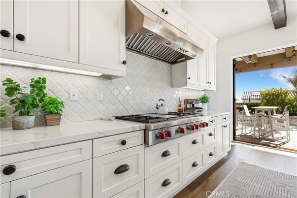 Interior, Kitchen, Stainless Steel Appliances, Wooden Beams, Wood Texture Flooring