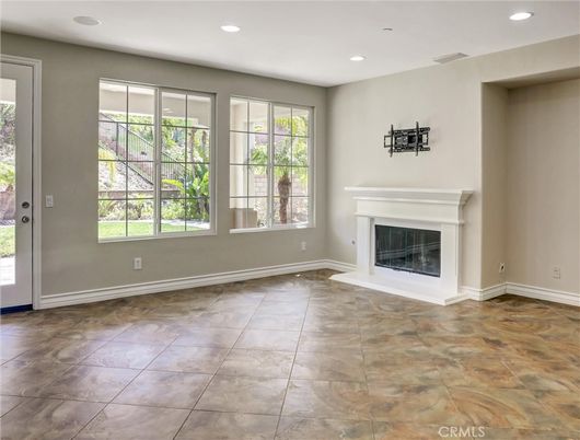 Empty room, Fireplace, Interior, Recessed Lighting