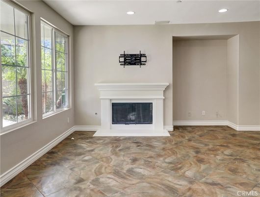 Empty room, Fireplace, Interior, Recessed Lighting