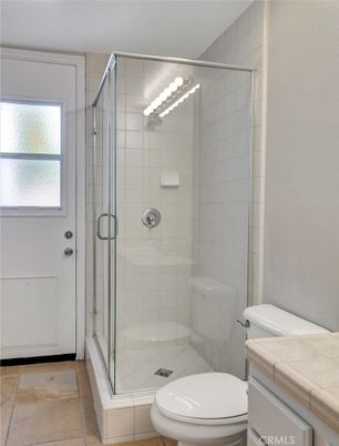 Bathroom, Glass Shower, Interior, Tile Countertops