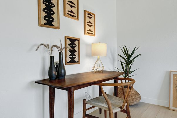 Home Office, Interior, Wood Texture Flooring