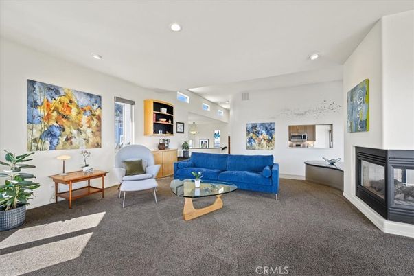 Fireplace, Interior, Living room, Recessed Lighting