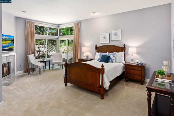 Bedroom, Fireplace, Interior, Recessed Lighting