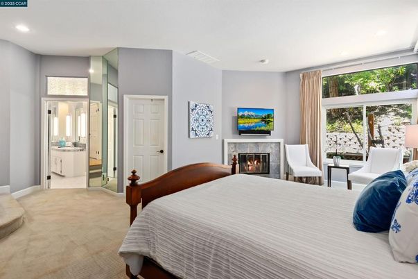 Bedroom, Fireplace, Interior, Recessed Lighting