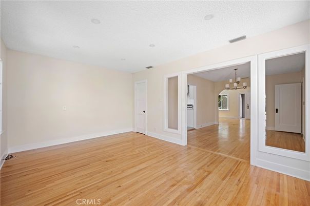 Chandelier, Empty room, Interior, Wood Texture Flooring