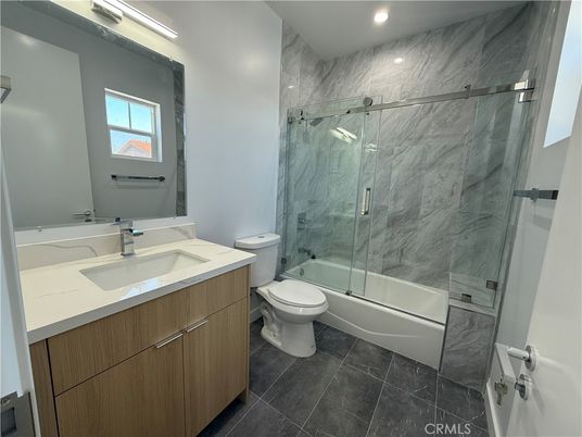 Bathroom, Glass Shower, Interior, Marble Walls, Recessed Lighting