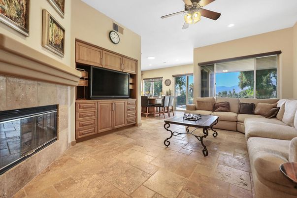 Dining room, Fireplace, Interior, Living room, Recessed Lighting