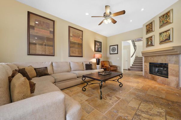 Fireplace, Interior, Living room, Recessed Lighting