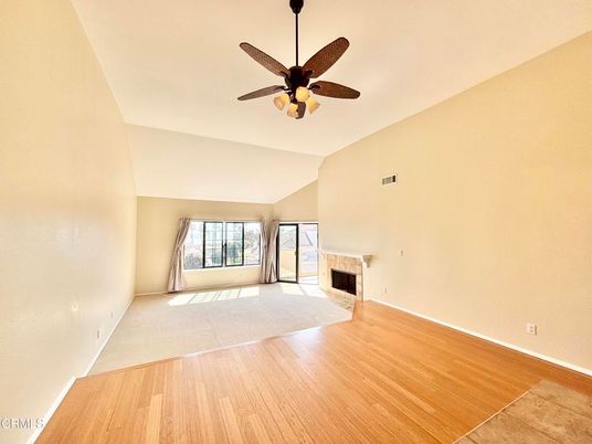 Empty room, Fireplace, Interior, Wood Texture Flooring
