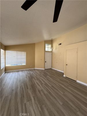 Empty room, Interior, Pendant Lights, Wood Texture Flooring