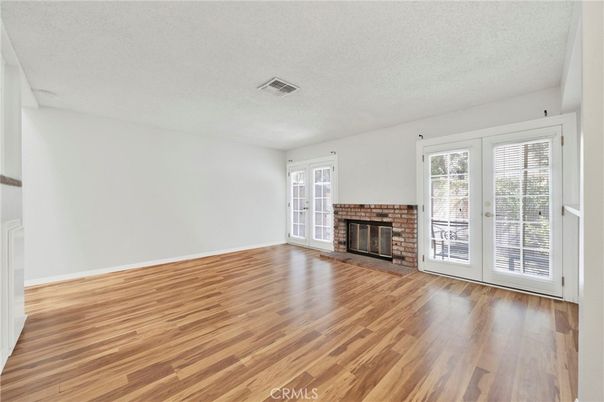 Empty room, Fireplace, Interior, Wood Texture Flooring