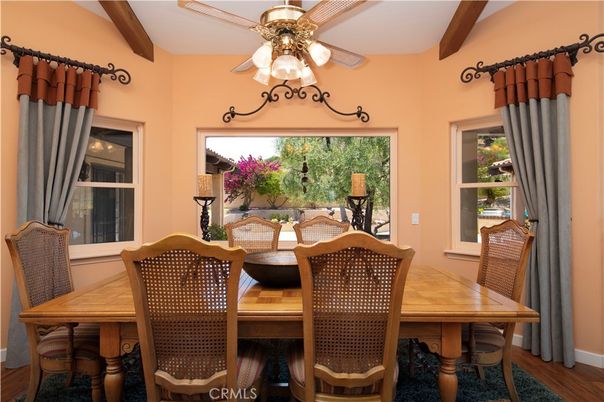 Dining room, Interior, Wooden Beams, Wood Texture Flooring