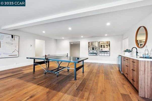 Game Room, Interior, Recessed Lighting, Wood Texture Flooring