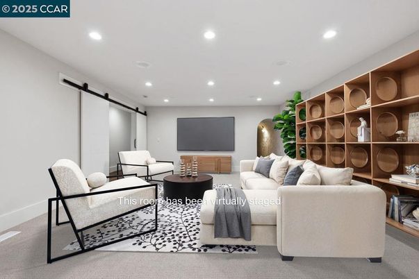 Interior, Living room, Recessed Lighting