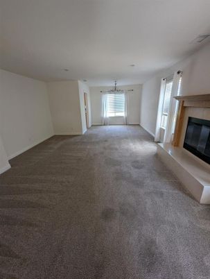 Empty room, Fireplace, Interior