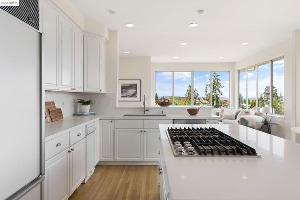 Interior, Kitchen, Living room, Recessed Lighting, Wood Texture Flooring