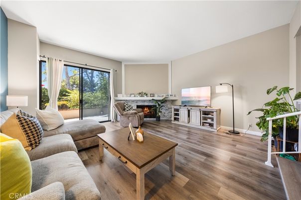 Fireplace, Interior, Living room, Wood Texture Flooring