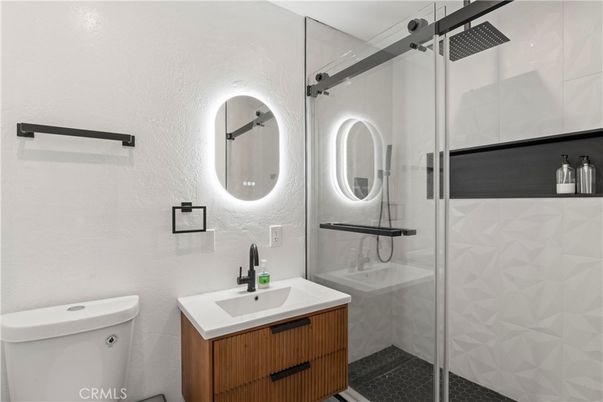 Bathroom, Dual Sink Vanities, Glass Shower, Interior