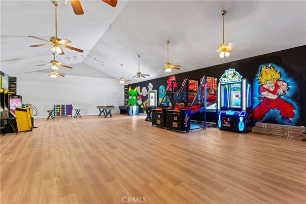 Game Room, Interior, Pendant Lights, Wood Texture Flooring