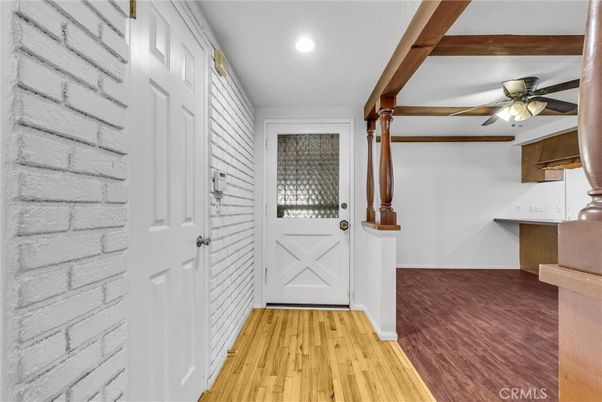 Interior, Recessed Lighting, Stone Walls, Wood Texture Flooring