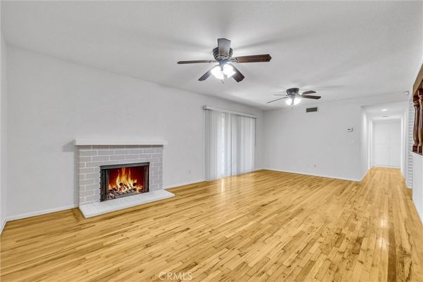 Empty room, Fireplace, Interior, Wood Texture Flooring