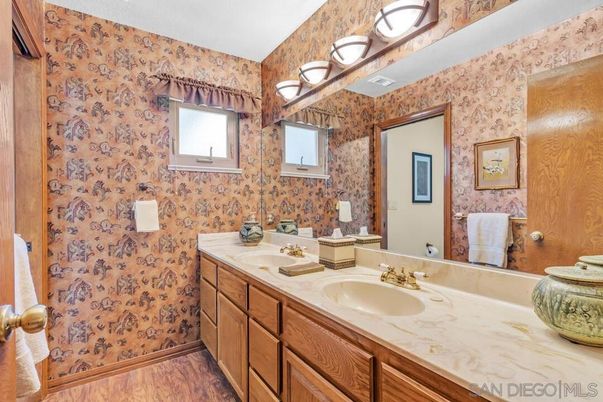 Bathroom, Dual Sink Vanities, Interior, Wood Texture Flooring