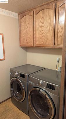 Interior, Washer, Wood Texture Flooring