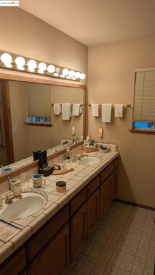 Bathroom, Dual Sink Vanities, Interior, Tile Countertops