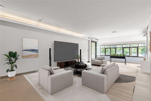 Interior, Living room, Recessed Lighting