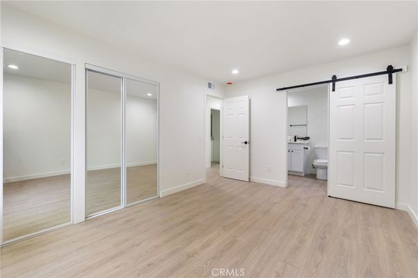 Bathroom, Empty room, Interior, Recessed Lighting, Wood Texture Flooring