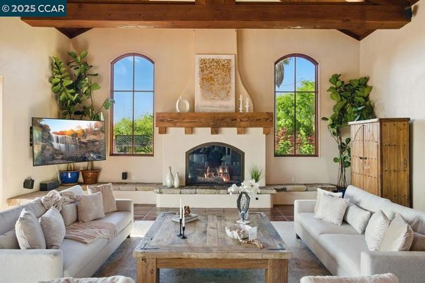 Fireplace, Interior, Living room, Wooden Beams