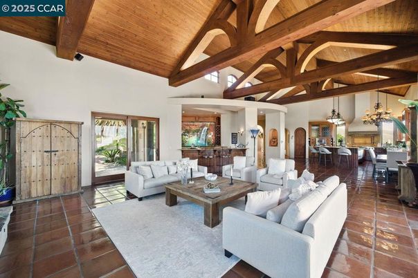 Chandelier, Dining room, Interior, Living room, Pendant Lights, Wooden Beams, Wooden Ceilings