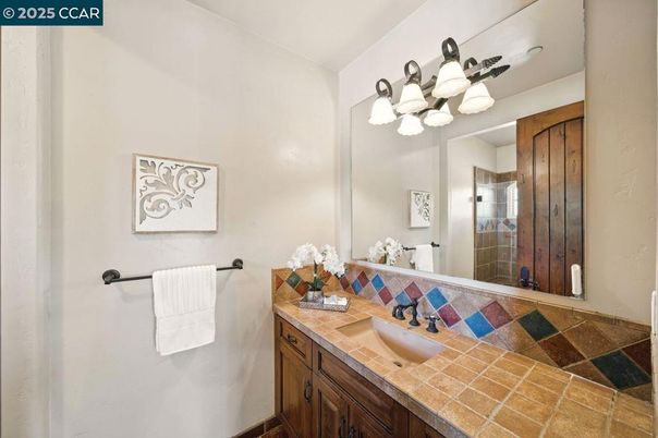 Bathroom, Glass Shower, Interior, Tile Countertops