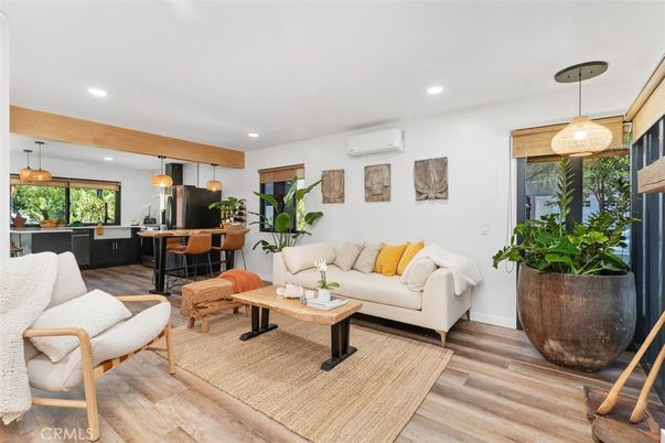 Home Office, Interior, Living room, Pendant Lights, Recessed Lighting, Wood Texture Flooring