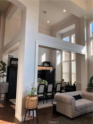 Dining room, Interior, Pendant Lights, Recessed Lighting, Wood Texture Flooring