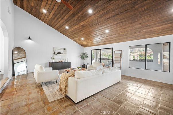 Interior, Living room, Recessed Lighting, Wooden Ceilings