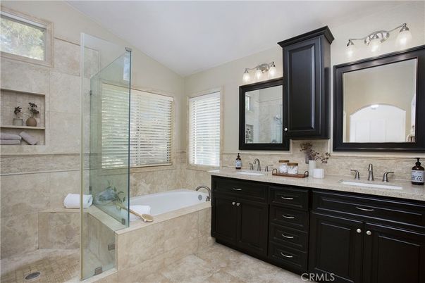 Bathroom, Dual Sink Vanities, Glass Shower, Interior