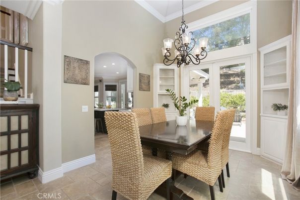 Chandelier, Dining room, Interior, Recessed Lighting