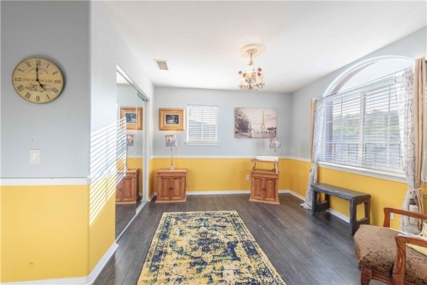 Chandelier, Interior, Wood Texture Flooring