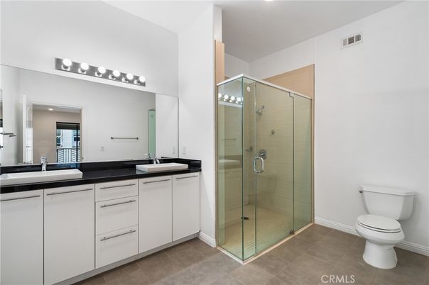 Bathroom, Dual Sink Vanities, Glass Shower, Interior
