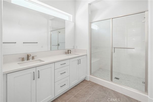 Bathroom, Dual Sink Vanities, Glass Shower, Interior