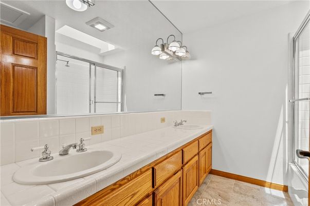 Bathroom, Dual Sink Vanities, Interior, Tile Countertops