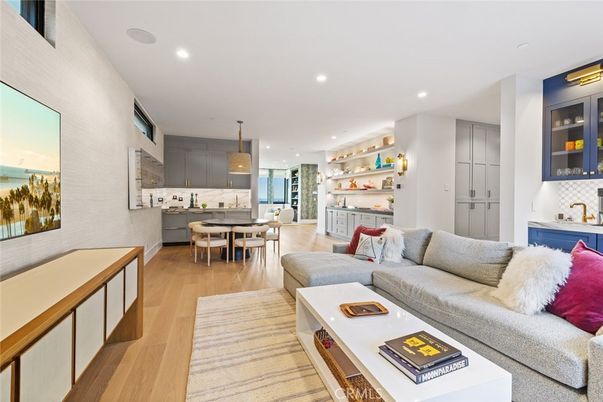Dining room, Interior, Kitchen, Living room, Pendant Lights, Recessed Lighting, Water, Wood Texture Flooring