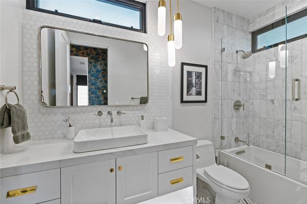 Bathroom, Glass Shower, Interior, Marble Walls