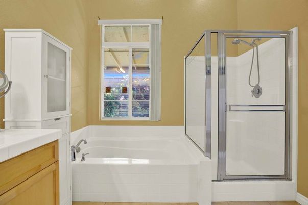 Bathroom, Glass Shower, Interior, Tile Countertops