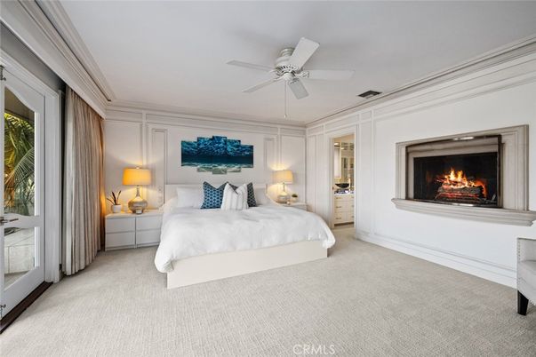 Bedroom, Fireplace, Interior