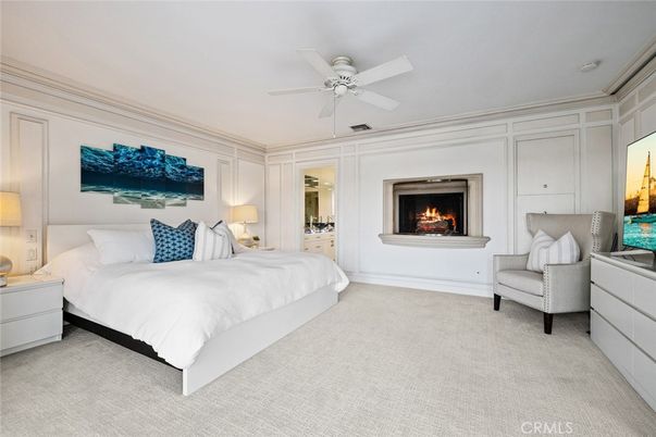 Bedroom, Fireplace, Interior