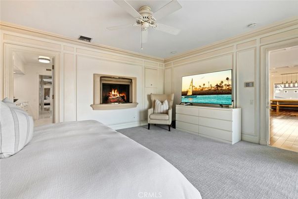 Bedroom, Fireplace, Interior