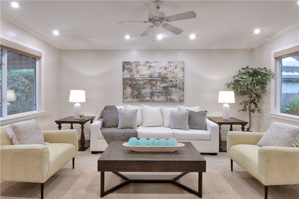 Interior, Living room, Recessed Lighting